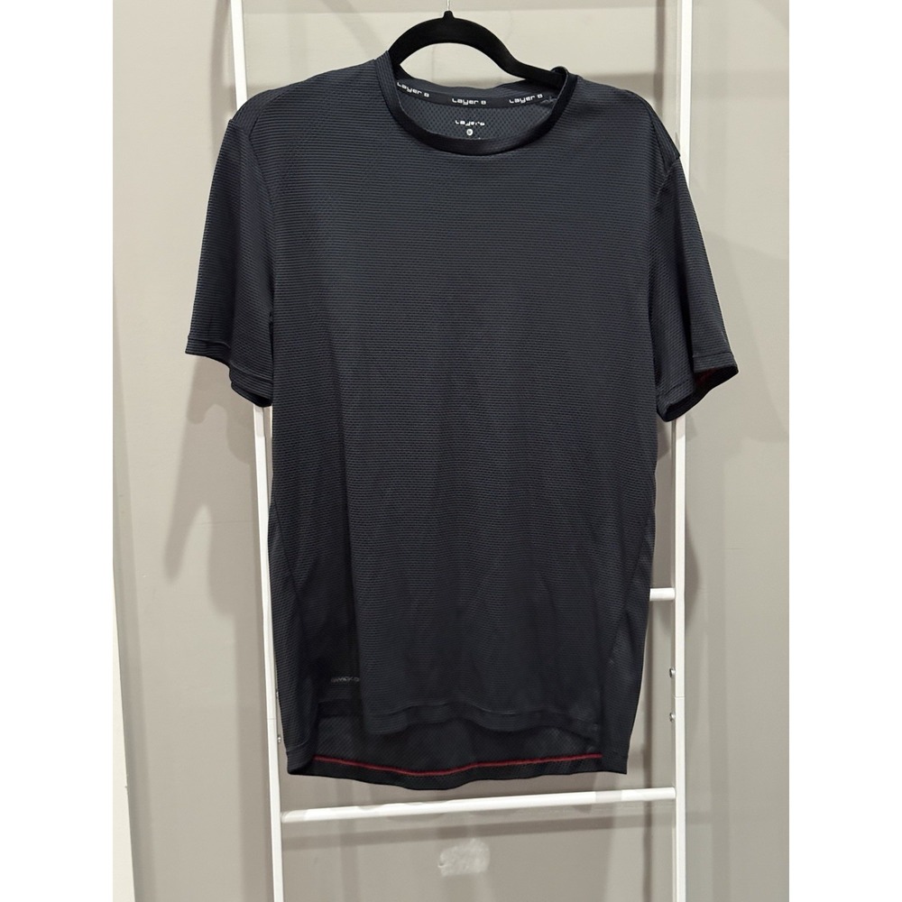 Layer 8 Men's Short Sleeve Athletic Crewneck Tshirt Textured Gym Running Sports